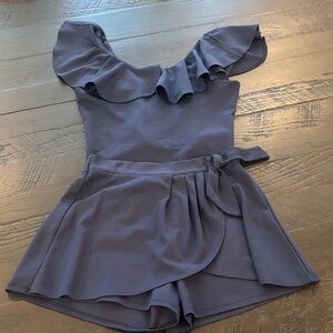 Girls' Ruffle Top & Shorts Set